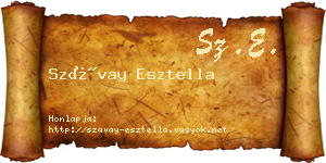 Szávay Esztella névjegykártya